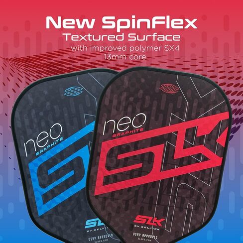 2024 SLK by Selkirk Pickleball Paddles | Featuring a Multilayer Fiberglass and Graphite Pickleball Paddle Face | SX3 Honeycomb Core | Pickleball Rackets Designed in The USA for Traction and Stability in Saudi Arabia