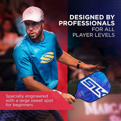 2024 SLK by Selkirk Pickleball Paddles | Featuring a Multilayer Fiberglass and Graphite Pickleball Paddle Face | SX3 Honeycomb Core | Pickleball Rackets Designed in The USA for Traction and Stability in Saudi Arabia