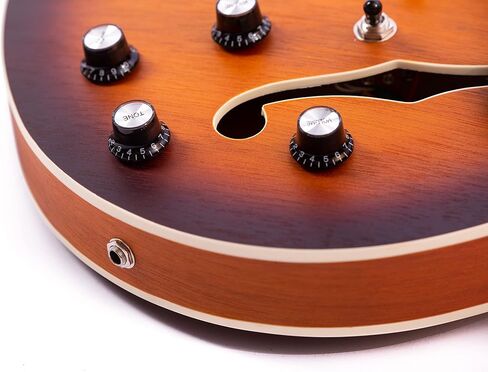 Grote Electric Guitar Matte Finished Mahogany Simi-hollow Body with Gigbag GT335-009 (VS) in Saudi Arabia