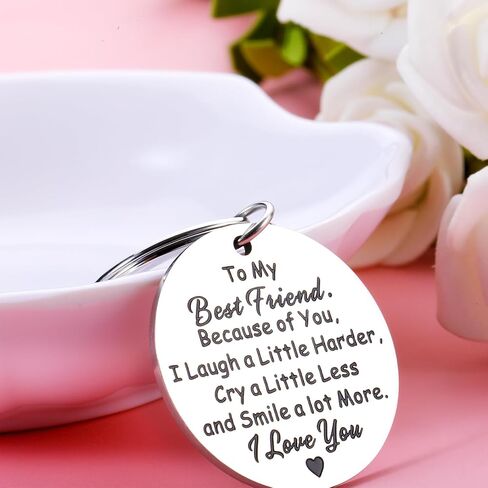 Friendship Gifts for Best Friend Gift for coworkers female Sentimental Gift for Women Birthday Gifts for Best Friends, Thank You Gift for Friend Coworker Bestie Sister Keychain Gift in Saudi Arabia