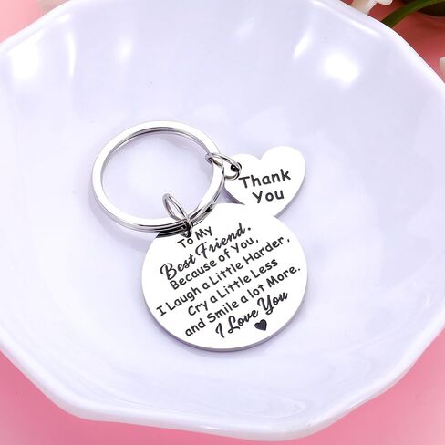 Friendship Gifts for Best Friend Gift for coworkers female Sentimental Gift for Women Birthday Gifts for Best Friends, Thank You Gift for Friend Coworker Bestie Sister Keychain Gift in Saudi Arabia