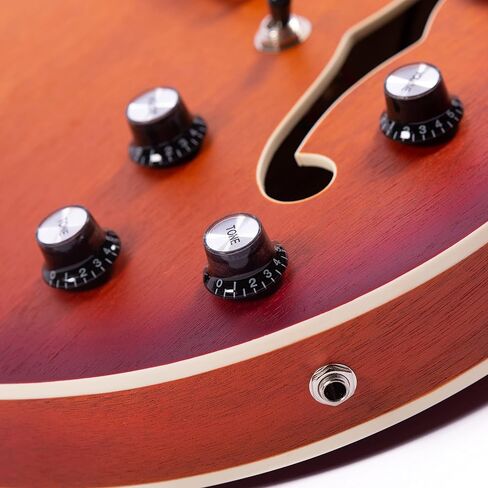 Grote Electric Guitar Matte Finished Mahogany Simi-hollow Body with Gigbag GT335-009 (VS) in Saudi Arabia