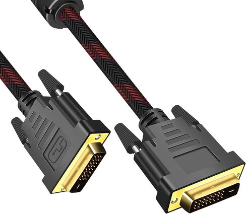 محول كابل MMOBIEL DVI إلى DVI - وصلة مزدوجة ذكر DVI-D إلى وصلة مزدوجة ذكر DVI-D - محول كابل الفيديو يدعم الشاشة والكمبيوتر الشخصي والتلفزيون والألعاب وجهاز العرض - 1080 بكسل عالي الدقة 60 هرتز - موصل ذهبي 5 أقدام / 1.5 متر in Kuwait