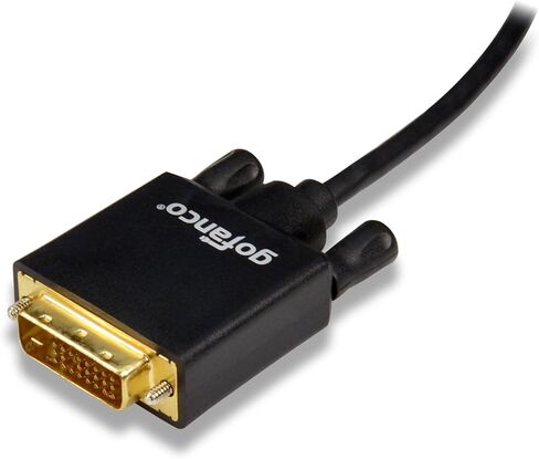 كابل gofanco بطول 6 أقدام من DisplayPort إلى DVI (أسود) - كابل DP إلى DVI لتوصيل أجهزة الكمبيوتر المكتبية/أجهزة الكمبيوتر المحمولة التي تدعم DisplayPort بشاشات DVI (DPDVI6F) in Kuwait