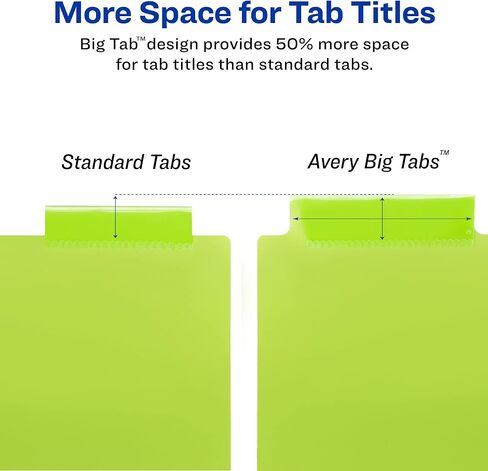 Avery Dividers for 3 Ring Binders, 8-Tab Binder Dividers, Two-Pocket Plastic Binder Dividers, Insertable Big Tabs, Multicolor, 3 Sets (71907) in Saudi Arabia
