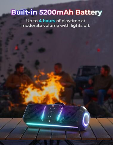 شريط صوت KEMIMOTO Midnight 40B مقاس 16 بوصة UTV، بطارية مدمجة، إطلاق سريع، مقاوم للماء، مزامنة موسيقى RGB، أضواء متعددة الألوان UTV Soundbar Bluetooth لـ UTV/ATV/عربة الجولف/القارب، يناسب شريط رول 1 بوصة - 2 بوصة in Kuwait