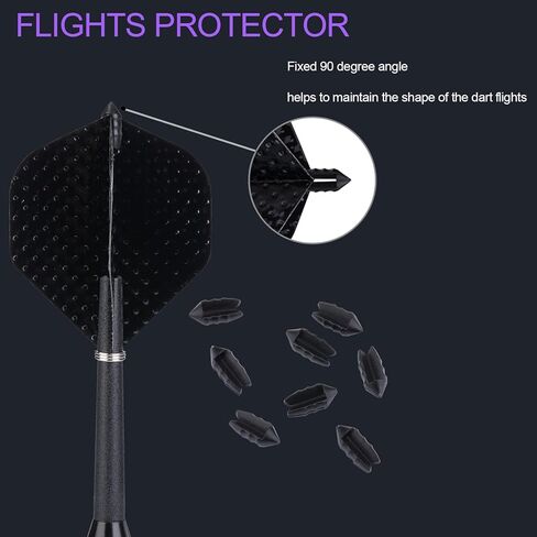 12 Pack Darts Metal Tip Set 22/24 Grams, Steel Tip Darts for Dartboard with Premium Aluminum Shafts, Extra 50 Rubber O-rings 6 Nylon Shafts 24 Flights 12 Spring Rings 16 Flights Protector 1 Tool Kit in Kuwait