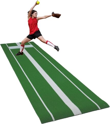 حصيرة رمي الكرة اللينة من Vaolvpant مقاس 10'x3' المحمولة لرمي الكرة اللينة لممارسة التمارين في الهواء الطلق in Kuwait