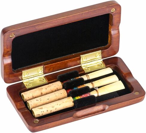 صندوق تخزين Kmise Oboe Reeds من خشب القيقب لـ 3 قطع من ملحقات الأجزاء الموسيقية ذات اللون الكهرماني (MI1753) in Saudi Arabia