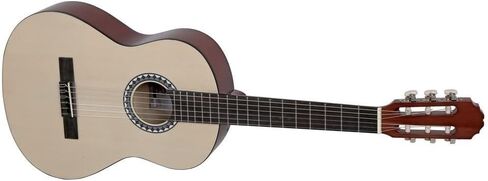 GEWA Classical Guitar BASICPLUS 4/4، جيتار الأطفال (أعلى شجرة التنوب، ظهر وجوانب خشب الزيزفون، طلاء طلاء عالي اللمعان، حنق فضي من النيكل، موالفات مطلية بالكروم، مثالية للأطفال من سن 12 عامًا فما فوق) in Kuwait