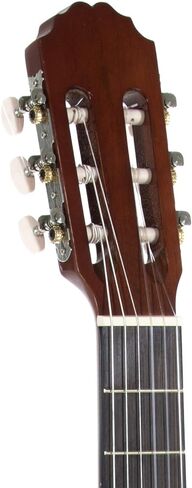 GEWA Classical Guitar BASICPLUS 4/4، جيتار الأطفال (أعلى شجرة التنوب، ظهر وجوانب خشب الزيزفون، طلاء طلاء عالي اللمعان، حنق فضي من النيكل، موالفات مطلية بالكروم، مثالية للأطفال من سن 12 عامًا فما فوق) in Kuwait
