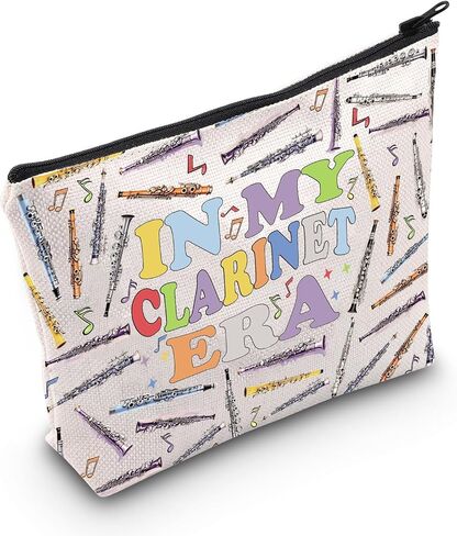 حقيبة مكياج WCGXKO Clarinet Player Gift In My Clarinet Era Music Lover Zipper Pouch (B-ClarinetEra) in Saudi Arabia