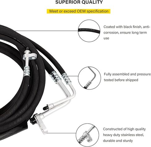 Rear AC Line Set Replacement Lines for 2015-2020 Tahoe, Yukon, Escalade Rear Auxiliary AC Hose Kit Replacement Part YSH34913 Air Conditioning Line (Stainless Steel) in Saudi Arabia
