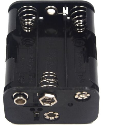 3 Pcs 6 x 1.5V (9V) AA Battery Holder Leads with 3 Pcs 9V I Type Snap Connector Plastic Housing Two Layers Battery Case in Saudi Arabia