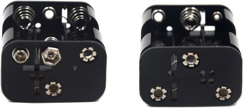 3 Pcs 6 x 1.5V (9V) AA Battery Holder Leads with 3 Pcs 9V I Type Snap Connector Plastic Housing Two Layers Battery Case in Saudi Arabia
