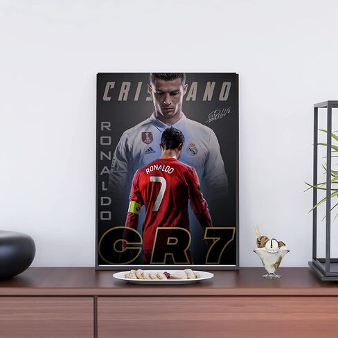 Cristiano Ronaldo Posters For Walls Bedroom Hall Portugal Pop Quotes Real Madrid CR7 Jeventus Manchester - 12 x16 Inch- (Pack of 3, LAMINATED) in Saudi Arabia