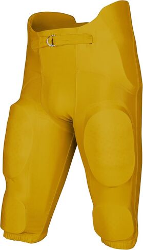 Champro Boys' Bootleg 2 Integrated Football Pants with Built-in Pads, Gold, Youth Medium in Saudi Arabia