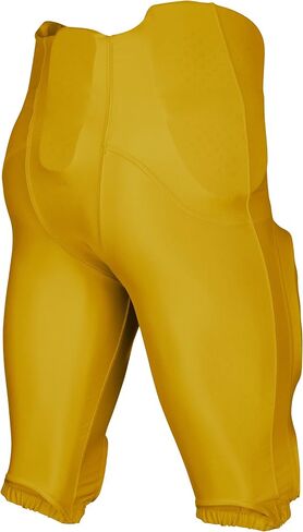 Champro Boys' Bootleg 2 Integrated Football Pants with Built-in Pads, Gold, Youth Medium in Saudi Arabia