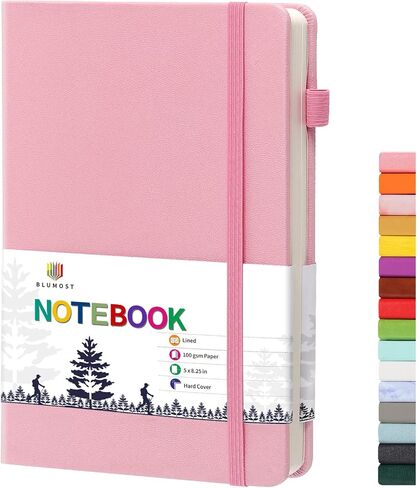 Lined Journal Notebooks with Pen Loop, Hardcover Notebook Journal for Work, 100Gsm Premium Thick Paper with Inner Pocket, Medium 5"x8.25", (Purple) in Saudi Arabia