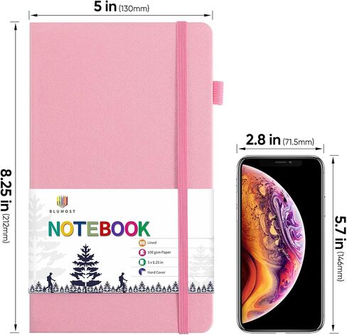 Lined Journal Notebooks with Pen Loop, Hardcover Notebook Journal for Work, 100Gsm Premium Thick Paper with Inner Pocket, Medium 5"x8.25", (Purple) in Saudi Arabia