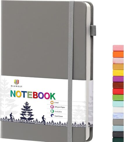 Lined Journal Notebooks with Pen Loop, Hardcover Notebook Journal for Work, 100Gsm Premium Thick Paper with Inner Pocket, Medium 5"x8.25", (Purple) in Saudi Arabia