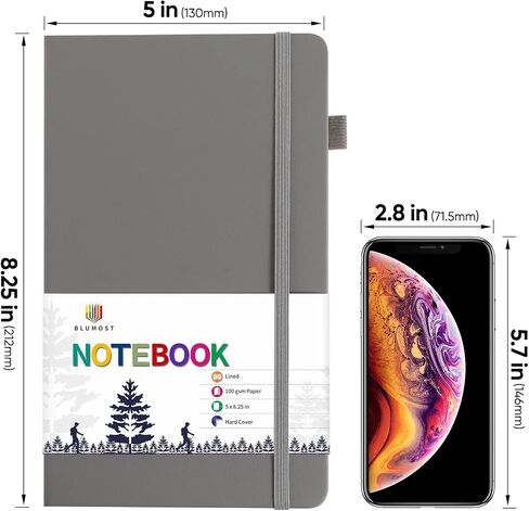 Lined Journal Notebooks with Pen Loop, Hardcover Notebook Journal for Work, 100Gsm Premium Thick Paper with Inner Pocket, Medium 5"x8.25", (Purple) in Saudi Arabia