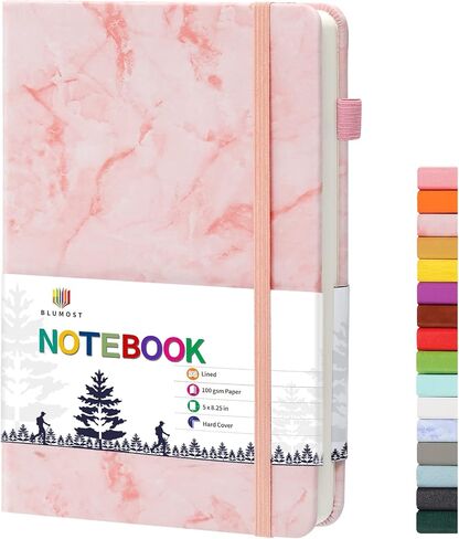 Lined Journal Notebooks with Pen Loop, Hardcover Notebook Journal for Work, 100Gsm Premium Thick Paper with Inner Pocket, Medium 5"x8.25", (Purple) in Saudi Arabia