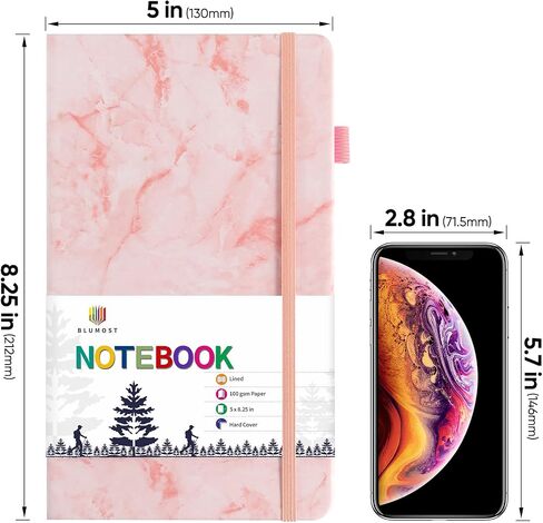 Lined Journal Notebooks with Pen Loop, Hardcover Notebook Journal for Work, 100Gsm Premium Thick Paper with Inner Pocket, Medium 5"x8.25", (Purple) in Saudi Arabia