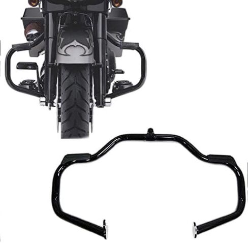 XKMT-Black Highway Rail Engine Guard Crash Bar Compatible with Harley Davidson Touring 2009-2017 Road King FLHR/Street Glide FLHX/CVO Street Glide FLHXSE (Aftermarket 49155-09A) [B01LMV87B4] in Saudi Arabia