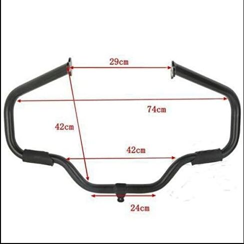 XKMT-Black Highway Rail Engine Guard Crash Bar Compatible with Harley Davidson Touring 2009-2017 Road King FLHR/Street Glide FLHX/CVO Street Glide FLHXSE (Aftermarket 49155-09A) [B01LMV87B4] in Saudi Arabia