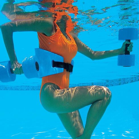 معدات تمارين Aqua Fitness - اللياقة البدنية والتعافي والتدريبات منخفضة التأثير - معدات متعددة الاستخدامات للتمارين عالية ومنخفضة الكثافة - للأعمار من 14 عامًا فما فوق in Kuwait