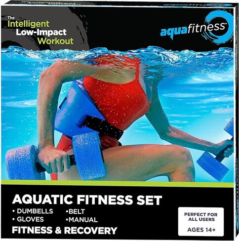 معدات تمارين Aqua Fitness - اللياقة البدنية والتعافي والتدريبات منخفضة التأثير - معدات متعددة الاستخدامات للتمارين عالية ومنخفضة الكثافة - للأعمار من 14 عامًا فما فوق in Kuwait