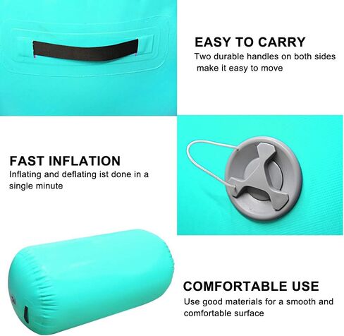 Air Barrel Back Roller Inflatable Tumbling Mat with Electric Pump,Tumble Track Gymnastic Equipment Exercise Mats for Home Use,Gym Training,Cheer leading,Yoga… in Kuwait