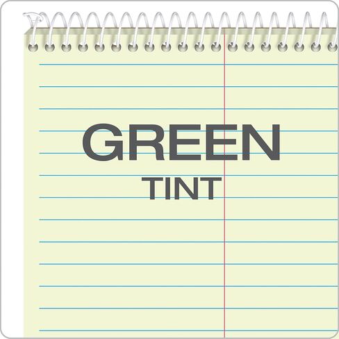 كتب ستينو من TOPS، مقاس 15.24 سم × 22.86 سم، قاعدة جريج، ورق ملون أخضر، 70 ورقة، 12 حزمة (8011) in Kuwait