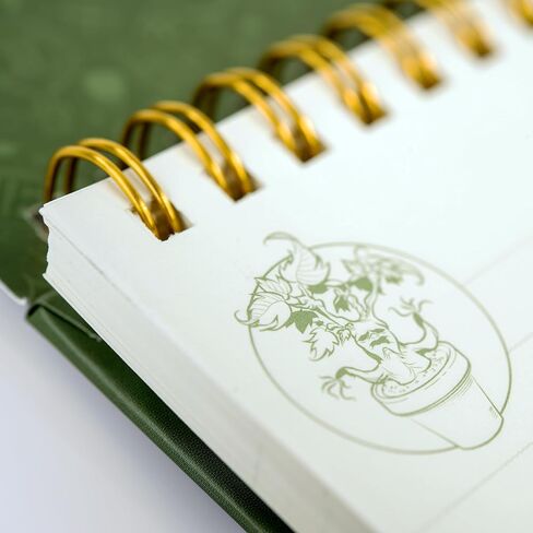 CON*QUEST Conquest Journals Harry Potter Herbology Top-Spiral Steno Notepad، 6''x9''، لوحة خلفية متينة مغلفة بلوح الكتب، 50 ورقة صفحة قائمة مبطنة، 60 رطل. ورق، مرخص رسميًا in Saudi Arabia