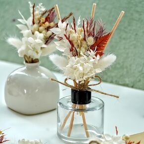 9 Pack Mini Dried Flower Bouquets | Natural Small Pampas Grass, Rustic Wild Flowers, Letter Box Gifts, Boho Home Decor Crafts, Wedding Bridesmaid Birthday Cake Table Vase Decorations(Pink)