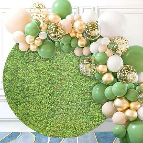 7.2FT Gold Bling Round Arch Backdrop Cover for 7FT/7.2FT Circle Arch Stand Wrinkle Free Circle Arch Backdrop Cover for Wedding, Birthday, Baby Shower Decorations