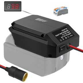 UNIKI 18V to12V Step Down Converter for Milwaukee M18 Battery,DC Voltage Battery Power Adapter,Cigarette Lighter Adapter Perfect for upgrading Power Tools, LED Strip Lights,Robotics DIY Projects
