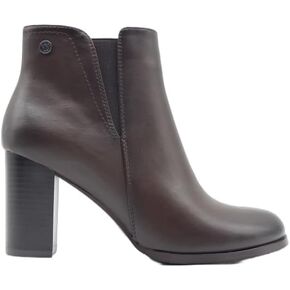 Women's Elegant Round Toe Ankle Boots with Chunky Block Heel