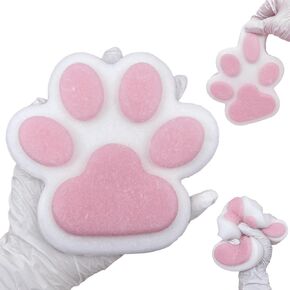 Big Cat Paw Squishy 5.5 Inch Large Size Squishies Squeeze Toys Pinch Family Squishy Cute Soft Silicone Giant Cats Paw Tangcii Fidget Stress Relief Sensory Toys Gifts for Adults Women (Blue+White)