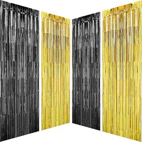 Burgundy Bachelorette Party Tinsel Foil Fringe Curtains - Wedding Bridal Shower Women Birthday Graduation Valentines Mothers Day Party Photo Booth Props Backdrops Decorations, 4pc