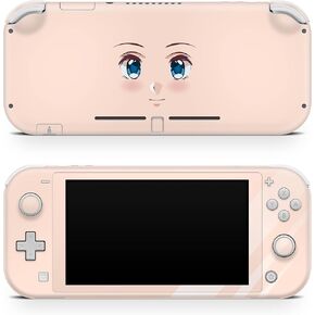Tacky Design Pastel Eyes Decal Skin Compatible with Nintendo Switch Lite Skin Wrap, Beige Color Skin for Nintendo Switch Lite Cover, Premium Vinyl 3M Full Wrap Decal.