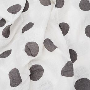 Organic Cotton Muslin Baby Blanket, Arrows and Crocodile Print, Black and Gray (Cactus)