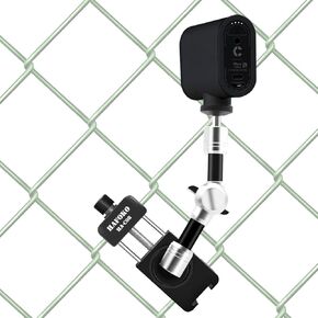 Aluminum Game Changer Fence Mounting Kit for Mevo Start, Baseball Fence Mount Compatible for GoPro Phone DJI Action/insta360 Other Action Camera for Softball Tennis Baseball Football Training