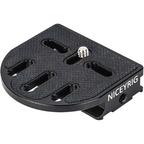 NICEYRIG Extended Quick Release Plate for DJI RS2/RSC2/RS3/RS3 PRO, Raising Height Gimbal Riser Plate for Arca-Swiss Type - 506