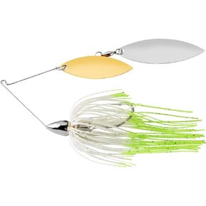 War Eagle Custom Lures Nickel Frame Tandem Willow Spinnerbait Sexy Purple Shad Skirt 1/2 oz.