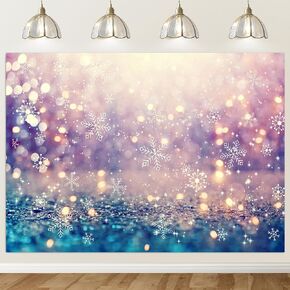 Avezano Snow Bokeh Backdrop for Photography Winter Snowflake Glitter Dots Photo Background Studio Newborn Kids Children Portrait Photoshoot Props (7x5ft)