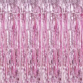 4 Pack 3.2x8.2ft Orange Tinsel Curtain Party Backdrop - Choonshow Foil Fringe Curtain Orange Party Decor Streamers for Birthday Baby Shower Bachelorette Euphoria Theme Party Decorations