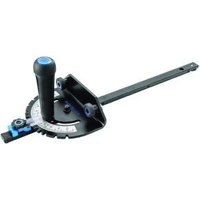 Rockler Precision Miter Gauge - Router Accessories w/Knobs & T-Bolts for Tool-Free Mounting - 0° to 70° Woodworking Tools and Accessories - Precise & Easy to Grip Workshop Tools