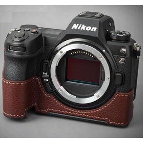 LIM'S Genuine Leather Camera Half Case & Dovetail Plate for Nikon Z6III Z6 3 Case Cover [Brown]